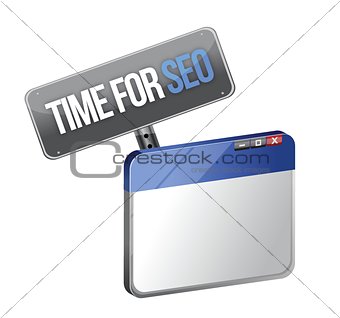 time for seo concept