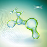 Abstract background with molecules 