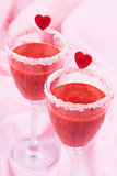 Valentines strawberry drink