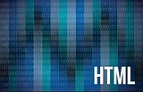 HTML Abstract on Blue Background Digital Tech