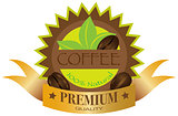 Coffee Beans Label Illustration