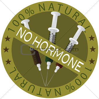 No Hormone 100% Natural Label