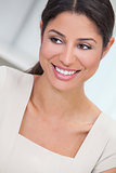 Happy Hispanic Woman or Businesswoman Smiling