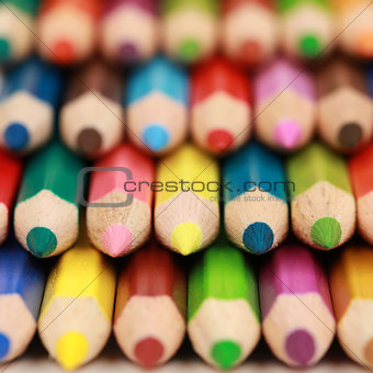 Colored pencils with copyspace