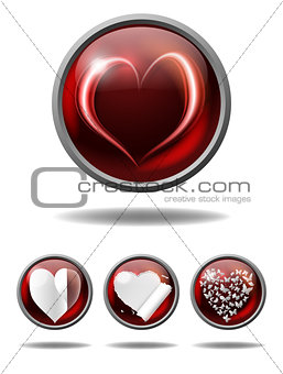 heart buttons