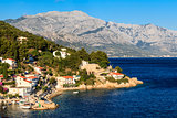 Beautiful Adriatic Beach and Lagoon with Blue Water near Split, 