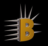  Letter b with spikes
