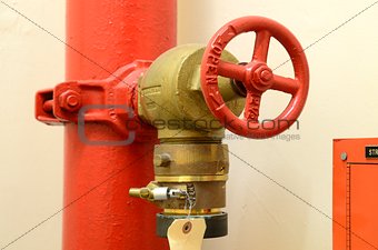 High pressure fire hose valve concept of fire safety and emergency
