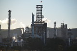 Refinery Tower with American Flag