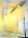 Grey and Yellow Abstract Art Drawing