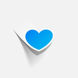 valentine heart in the form of a sticker