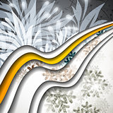 layered abstract background with snowflakes image