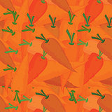 Orange carrots seamless pattern