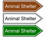 Sign animal shelter