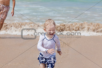 little boy at the beach