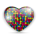 Glass Heart Dots Color Texture