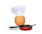 Chef egg ready to cook