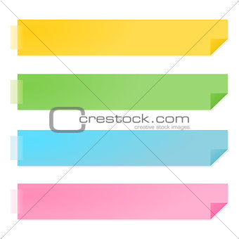 yellow and green paper notes