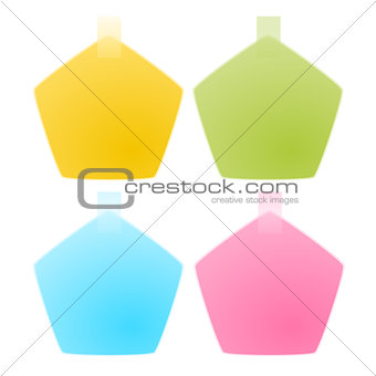 yellow and green paper notes