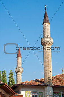 Minaret of the Hansky palace, Bakhchisarai, Crimea, Ukraine