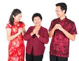 Chinese family greeting 