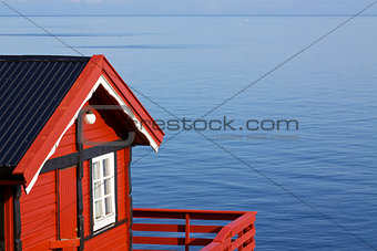 Fishing hut by sea