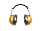 golden headphone