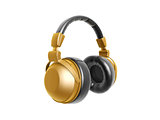 golden headphone