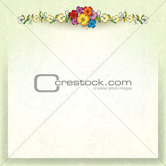 abstract background with floral composition