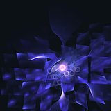 Вlue and purple abstract on dark background