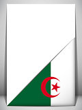 Algeria Country Flag Turning Page