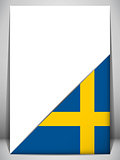 Sweden Country Flag Turning Page