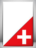 Switzerland Country Flag Turning Page