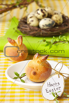 Easter bunny buns.