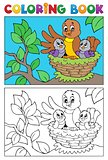 Coloring book bird image 5