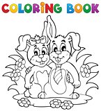 Coloring book rabbit theme 2