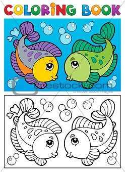 Coloring book with fish theme 2