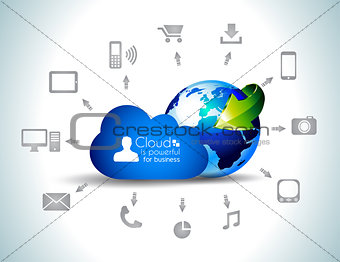 Cloud Computing concept background 