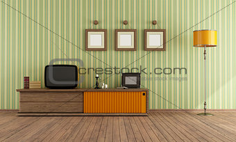 Retro  TV in a living room