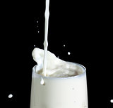 Pouring Milk in Glass