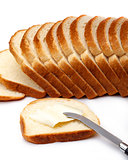 Slices of Wheat Bread with Butter