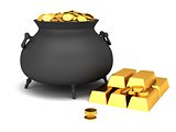 Cauldron of golden coins