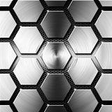 Metal Modern Background with Hexagons