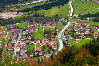 little alpine town Wallgau