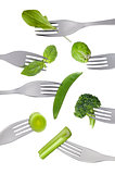 fresh green vegetables