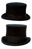 top hat front and side view isolated