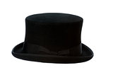 top hat side view isolated on white