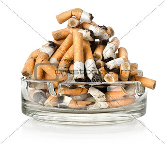 Ashtray and cigarettes