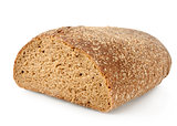 Black rye bread isolated