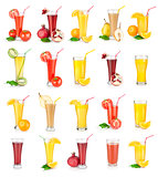 Collage of juices